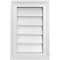 Ekena Millwork Vertical Surface Mount PVC Gable Vnt: Non-Functional, w/2"W x 1-1/2"H, Brickmould Frame, 12"W x 18"H GVPVE12X1802SN - alternate 1